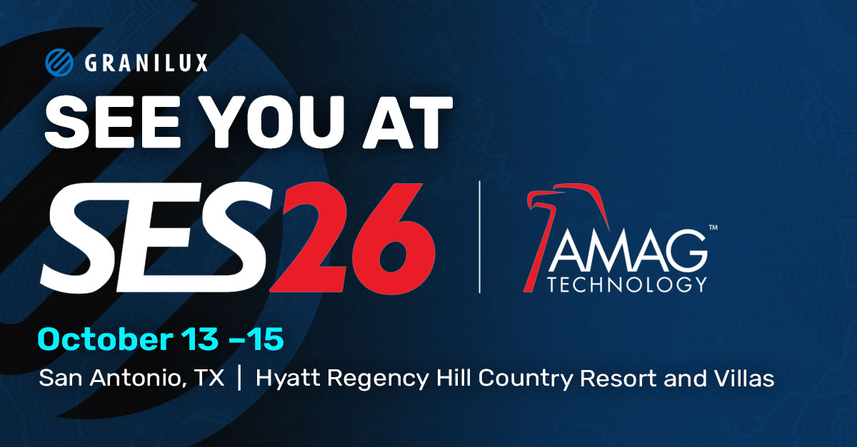 Granilux President, Kolbe Greer, and VP of Solutions and Consulting, Jeremiah Main, will attend AMAG Technology’s Security Engineering Symposium (SES) October 13-15 in San Antonio, TX.